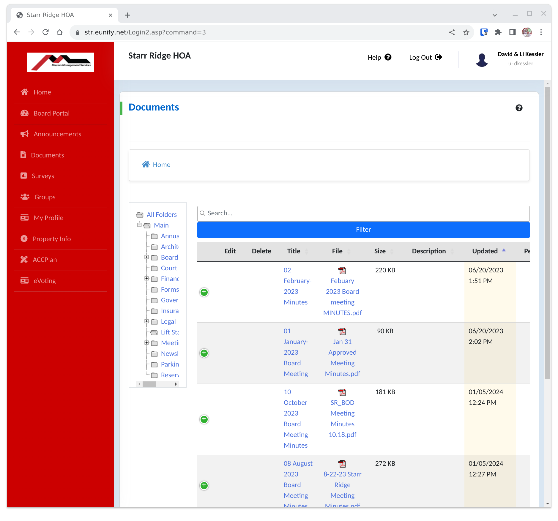 Documents Page - sort by Updated